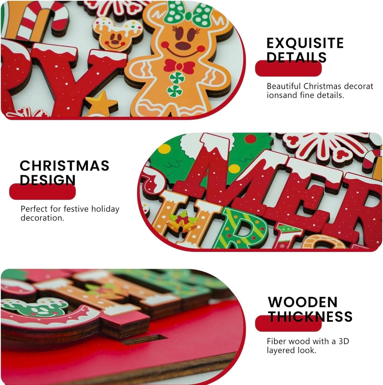 Wooden Merry Christmas Decor Sign (Pre-Order)