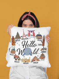 Thumbnail for Pillow Cover- Hello World Showcase