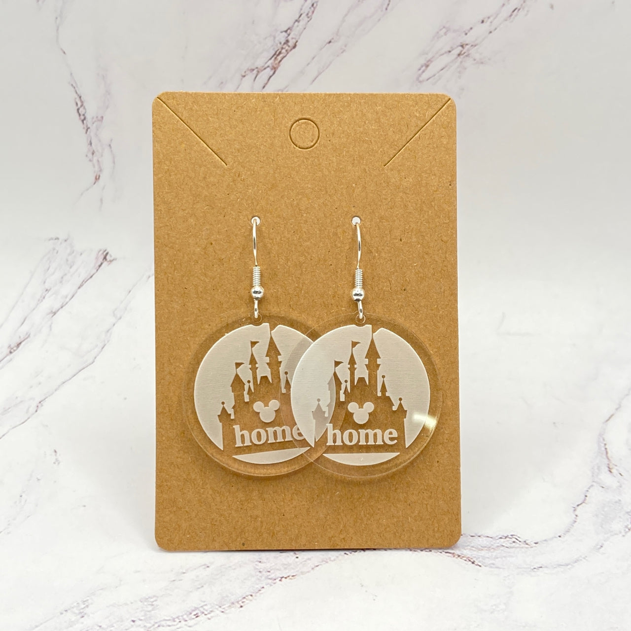 Castle Round Acrylic Earrings (Pre-Order)