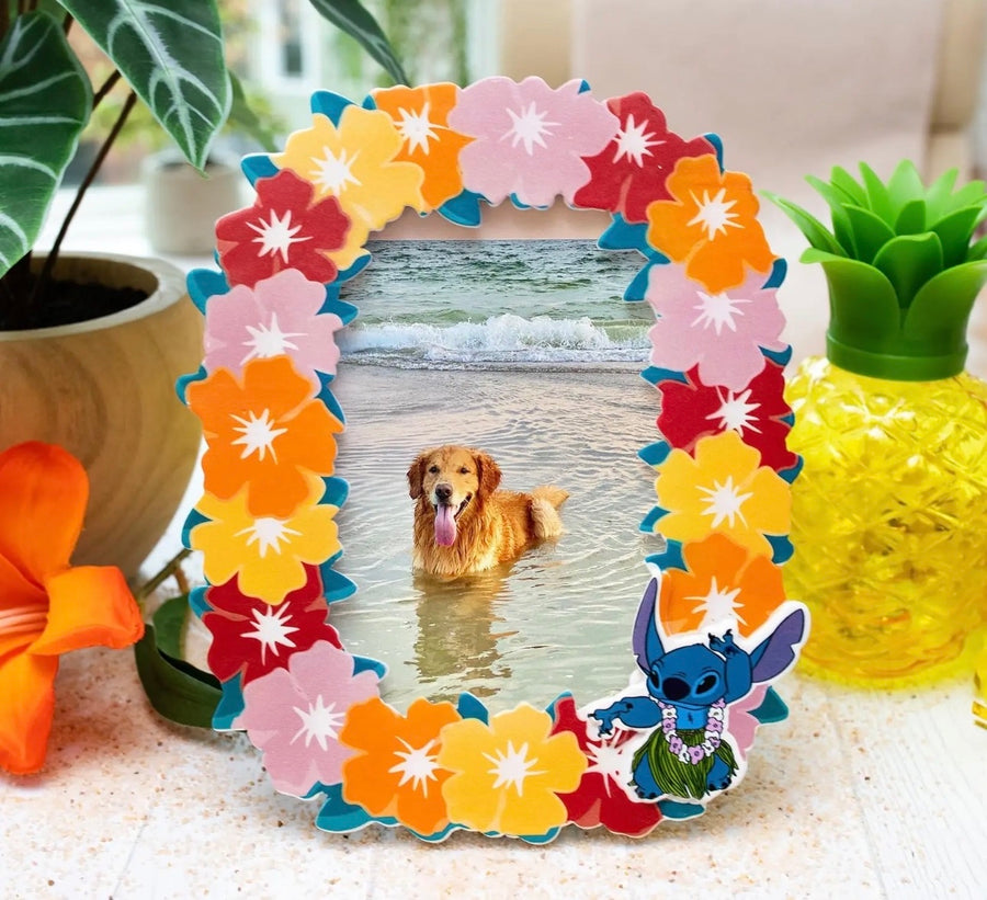 Floral Hawaiian Rollercoaster Photo Frame  4"x6"  (Pre-Order)