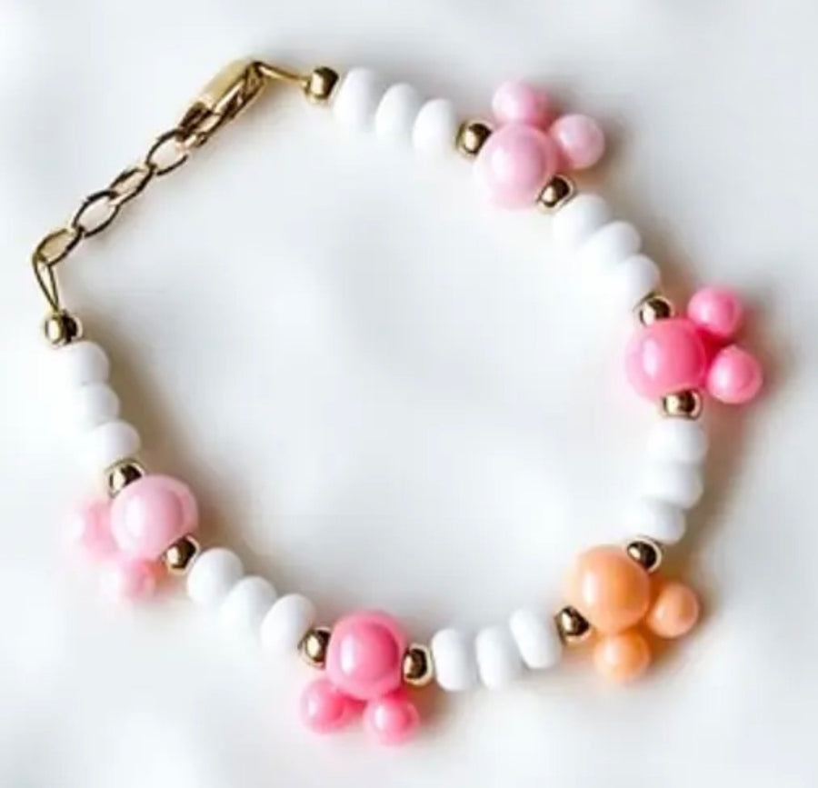 Pastel Pink Mouse Beaded Bracelet  (Pre-Order)