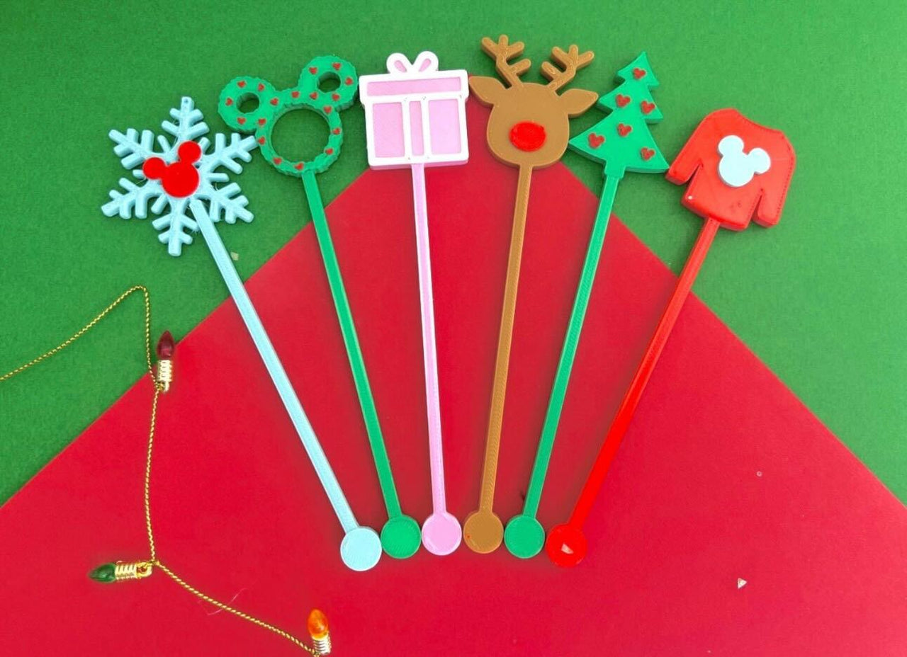 Set of 5 Christmas Icon Stirrers Stix (Pre-Order)
