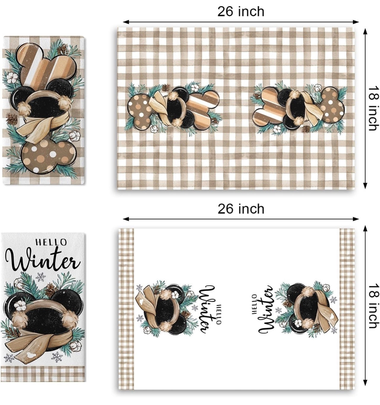 Hello Winter Decorative Kitchen Towel Set (Pre-Order)
