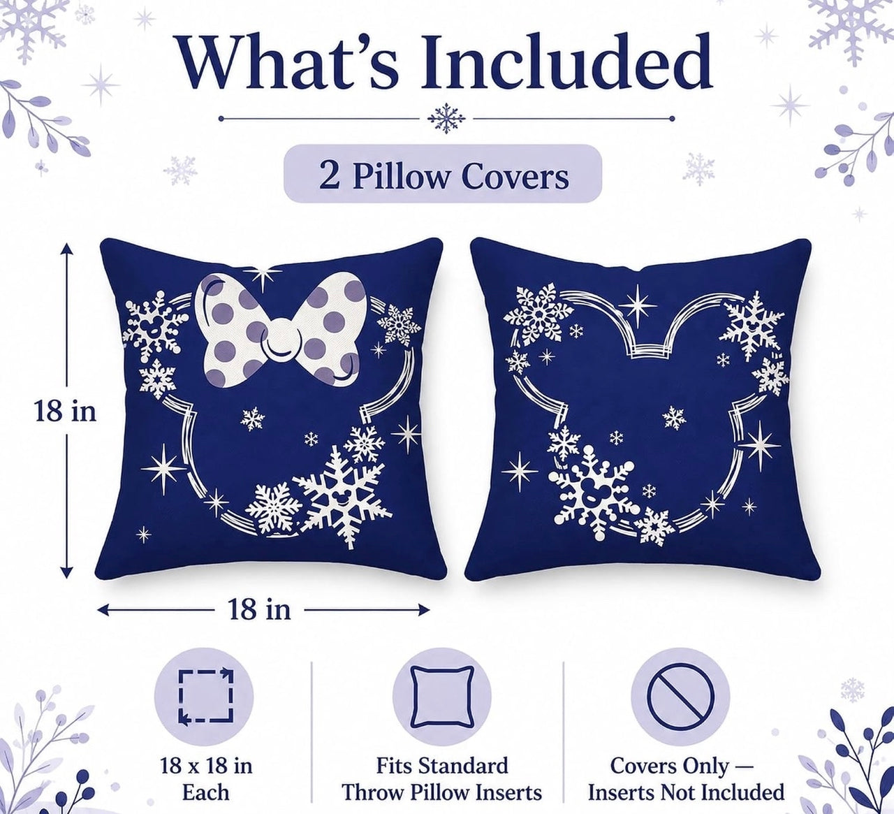 Blue Snowflake Pillow Covers (Pre-Order)