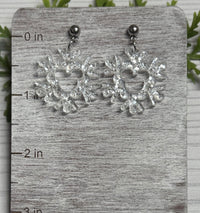 Thumbnail for Glitter Snowflake Stud Earrings (Pre-Order)