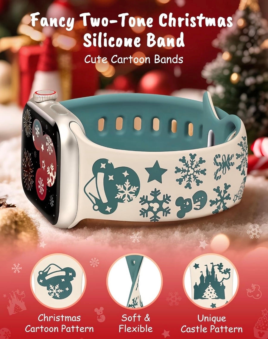 Blue Holiday Mouse Apple Watch Band (Pre-Order)