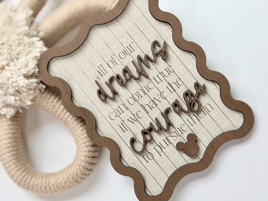 Dreams Come True Wooden Sign (Pre-Order)