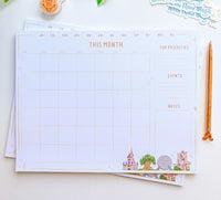 Thumbnail for Monthly 25 Sheet WDW Landmarks Planner