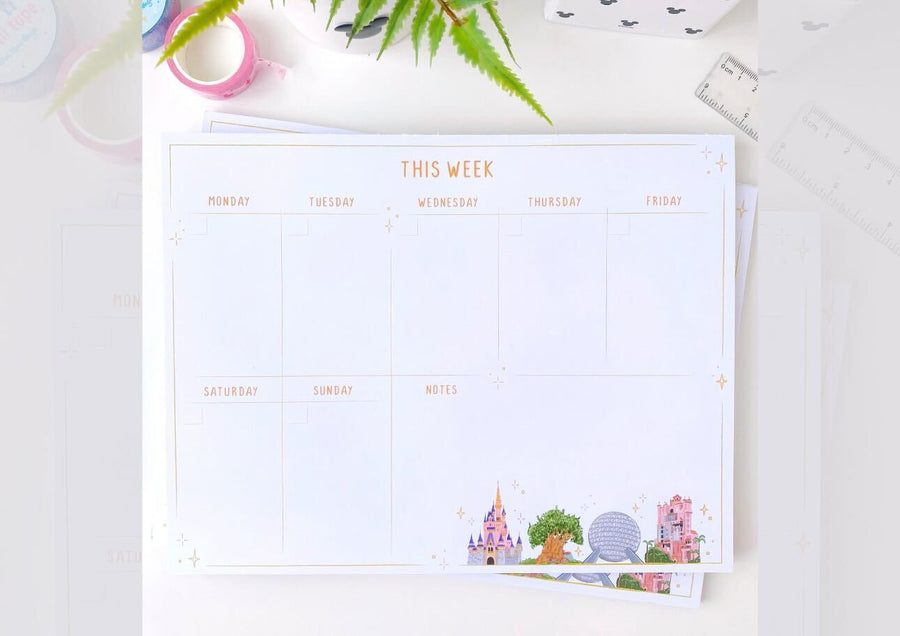 Weekly 55 Sheet WDW Landmarks Planner