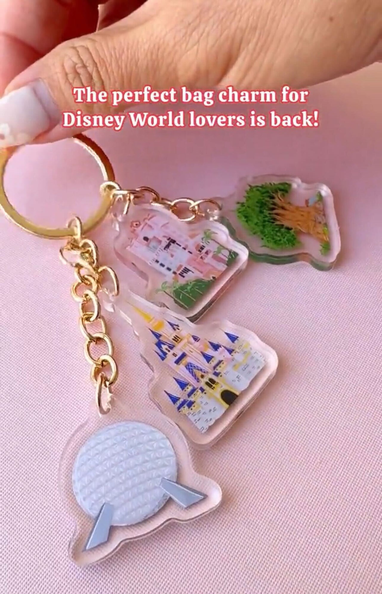 Acrylic 4 Parks Landmarks Keychain