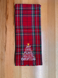 Thumbnail for Embroidered Plaid Christmas Tree Kitchen Towel (Pre-Order)