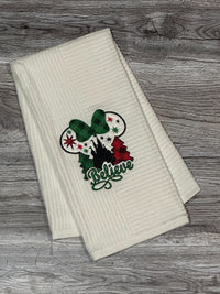 Thumbnail for Believe Embroidered Holiday Tea Towel
