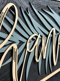 Thumbnail for Ohana Palm Leaf Wooden Sign