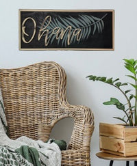 Thumbnail for Ohana Palm Leaf Wooden Sign