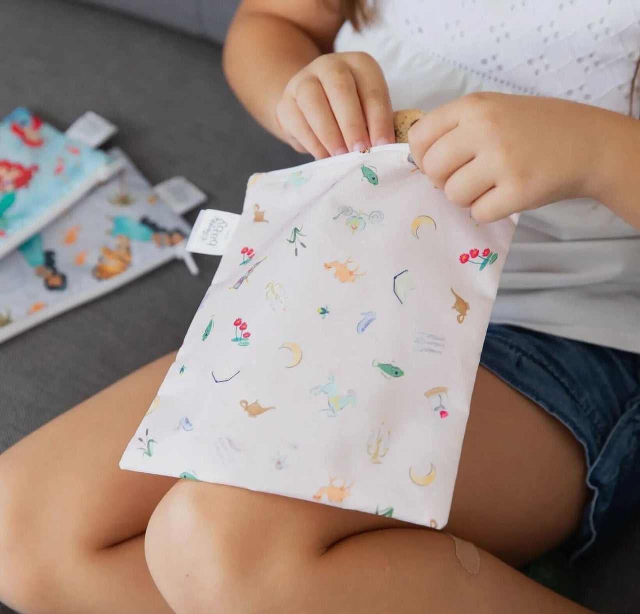 Set of 3 Reuse-able Snack Princess Pouches