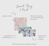 Thumbnail for Set of 3 Reuse-able Snack Princess Pouches