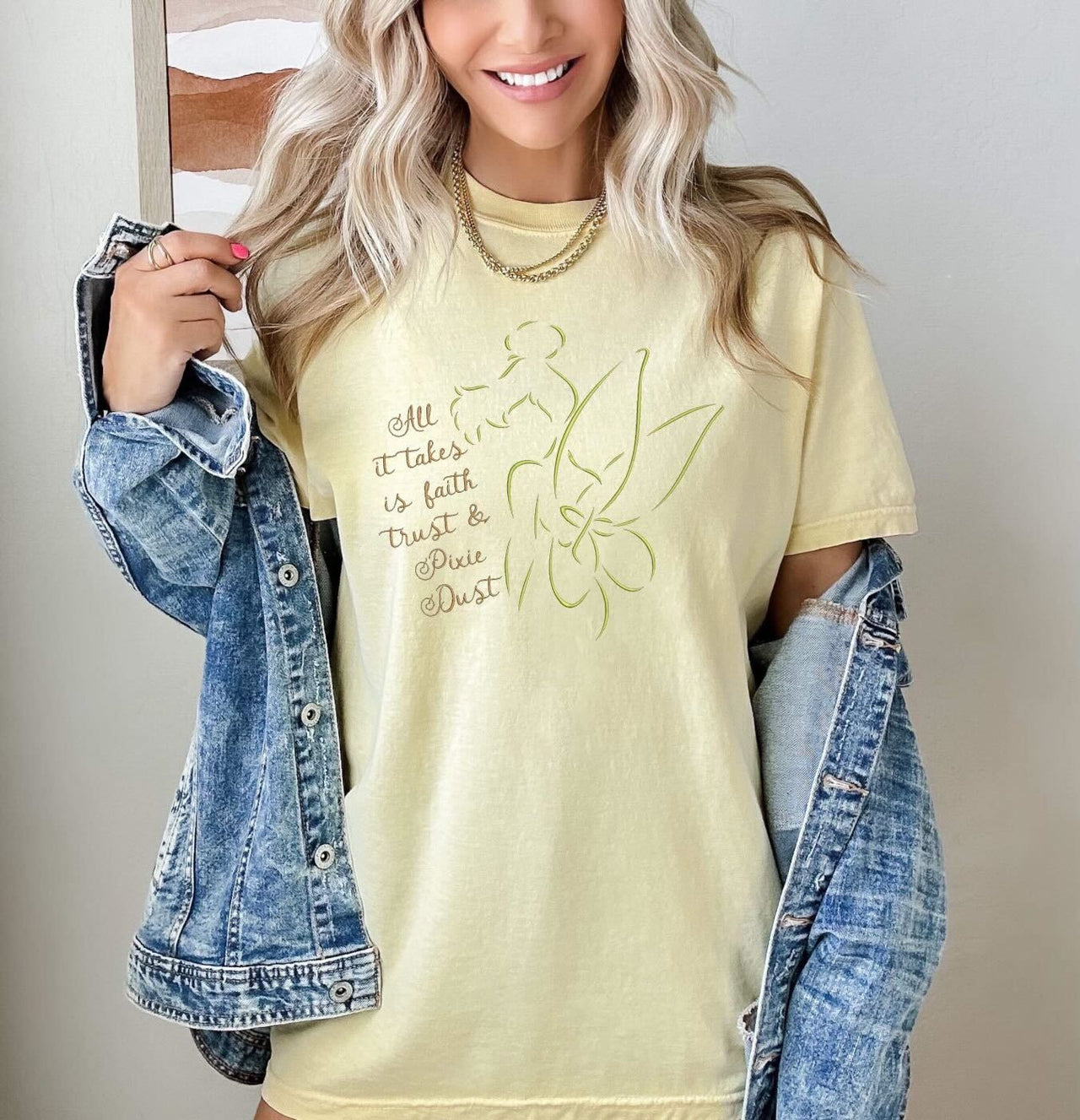 Faith, Trust, and Pixie Dust Embroidered Tee