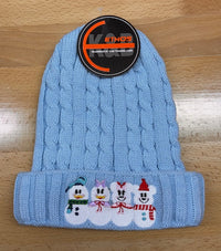 Thumbnail for Light Blue Beanie Embroidered Snowmies (Pre-Order)