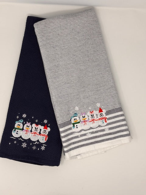 Snowmies Embroidered Kitchen Towel
