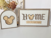 Thumbnail for Where Magic Begins Wooden Sign (pre-order)
