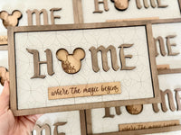 Thumbnail for Where Magic Begins Wooden Sign (pre-order)