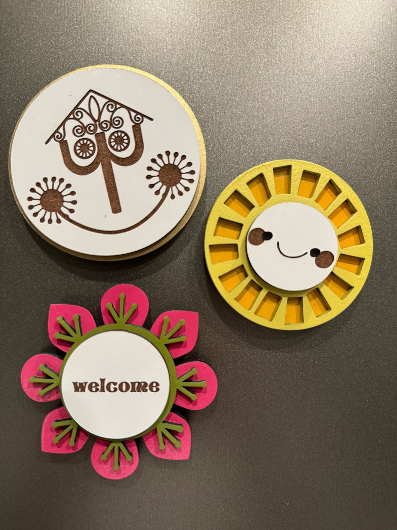 MAGNETIC Interchangeable Pieces for Home Sign- Set of 3 It's A Small World