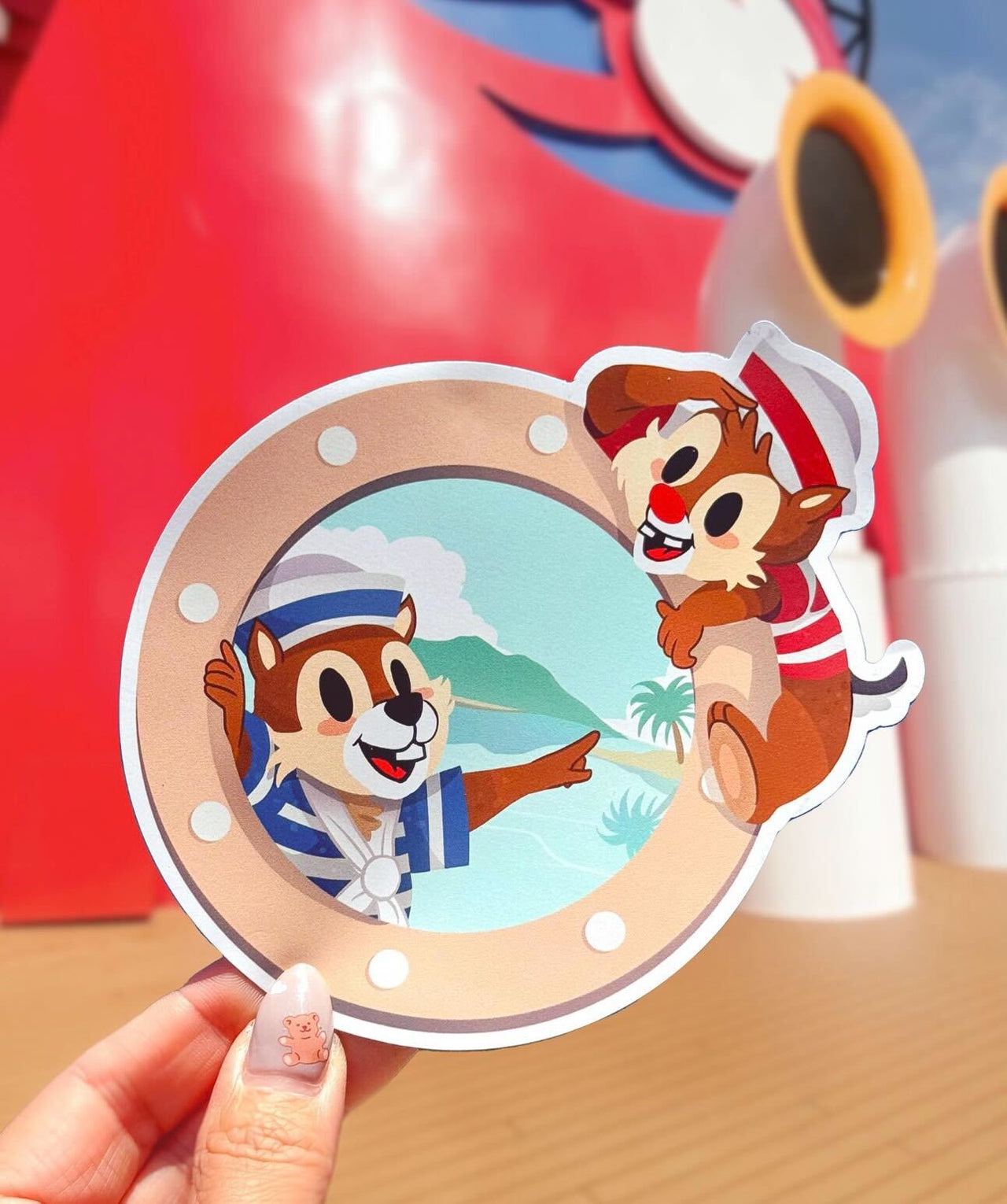 Chipmunk Porthole Magnet