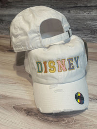 Thumbnail for White Regular Embroidered Varsity Disney Hat