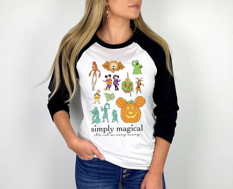 Black Raglan- Simply Magical It's Not So Scary