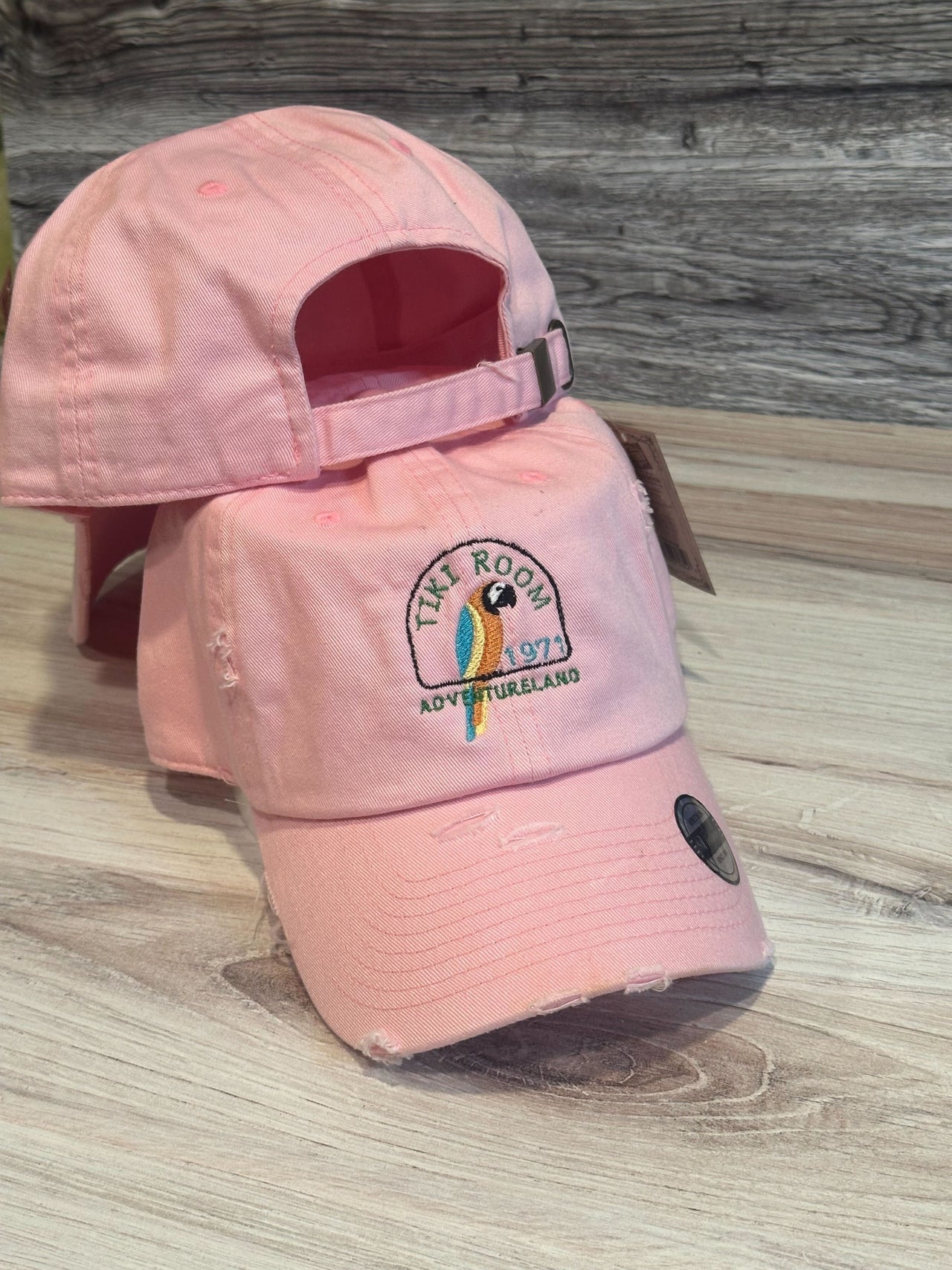 Pink Tiki Room Embroidered Regular Hat