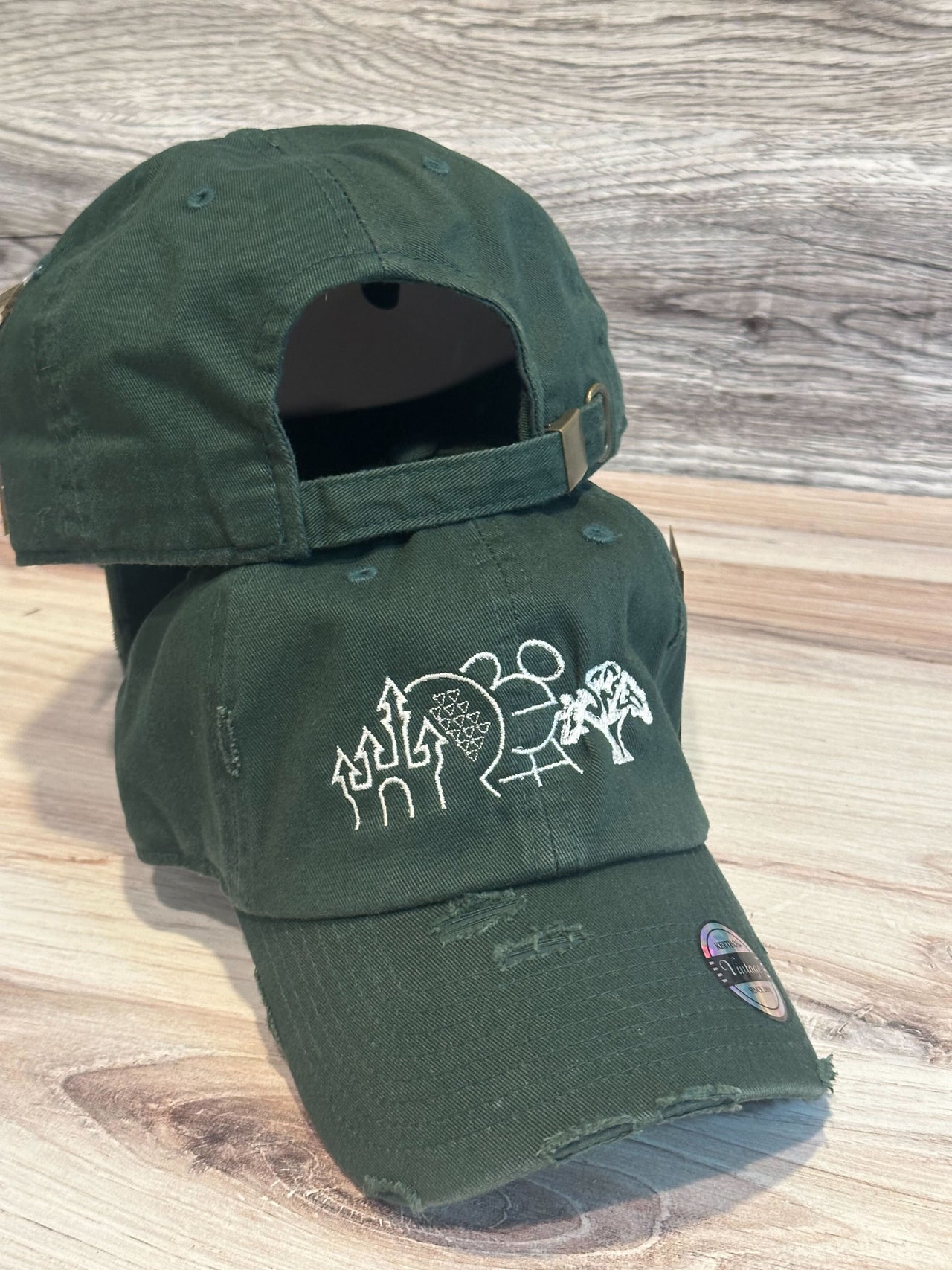 Dark Green Embroidered 4 Parks Regular Hat