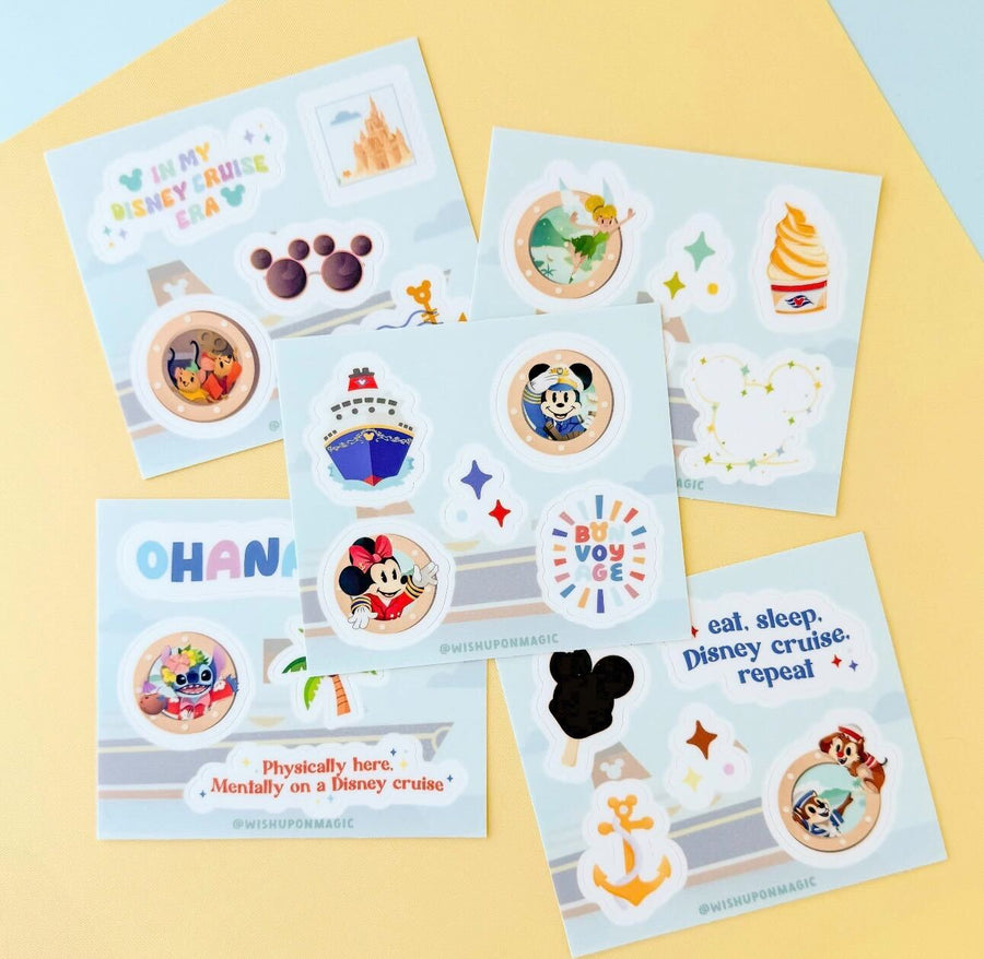 Set of 5 Cruise Pixie Dust Sticker Sheets