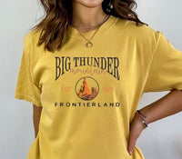Thumbnail for Mustard Big Thunder Mountain Embroidered Tee (Pre-Order)