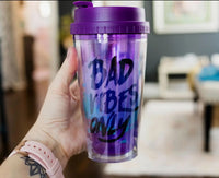 Thumbnail for 16 oz Plastic Bad Vibes Only Tumbler  (Pre-Order)