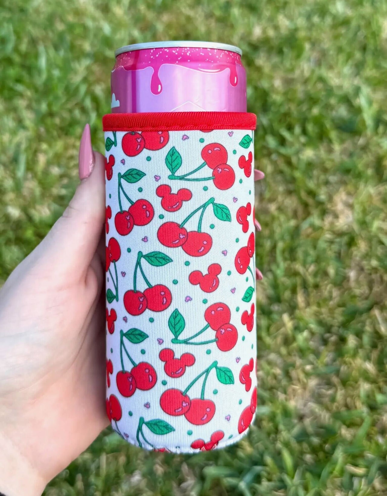 Slim Can Cherry Mouse Cup Sleeve  (Pre-Order)