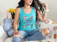 Thumbnail for Tahiti Blue Racerback Tank Top- Ohana Means Family (Pre-Order)