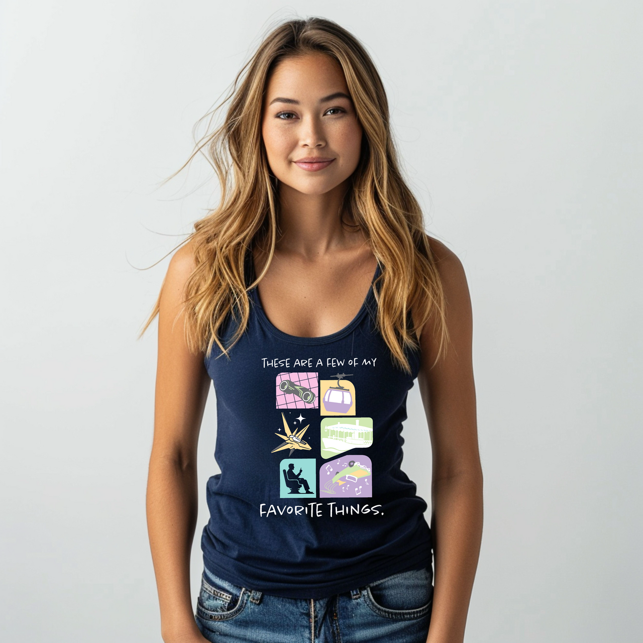 Navy Bella Few Of My Favorite Things Tank Top (Pre-Order)