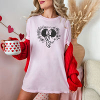 Thumbnail for Magical Minnie Pink Ribbon Blossom Tee