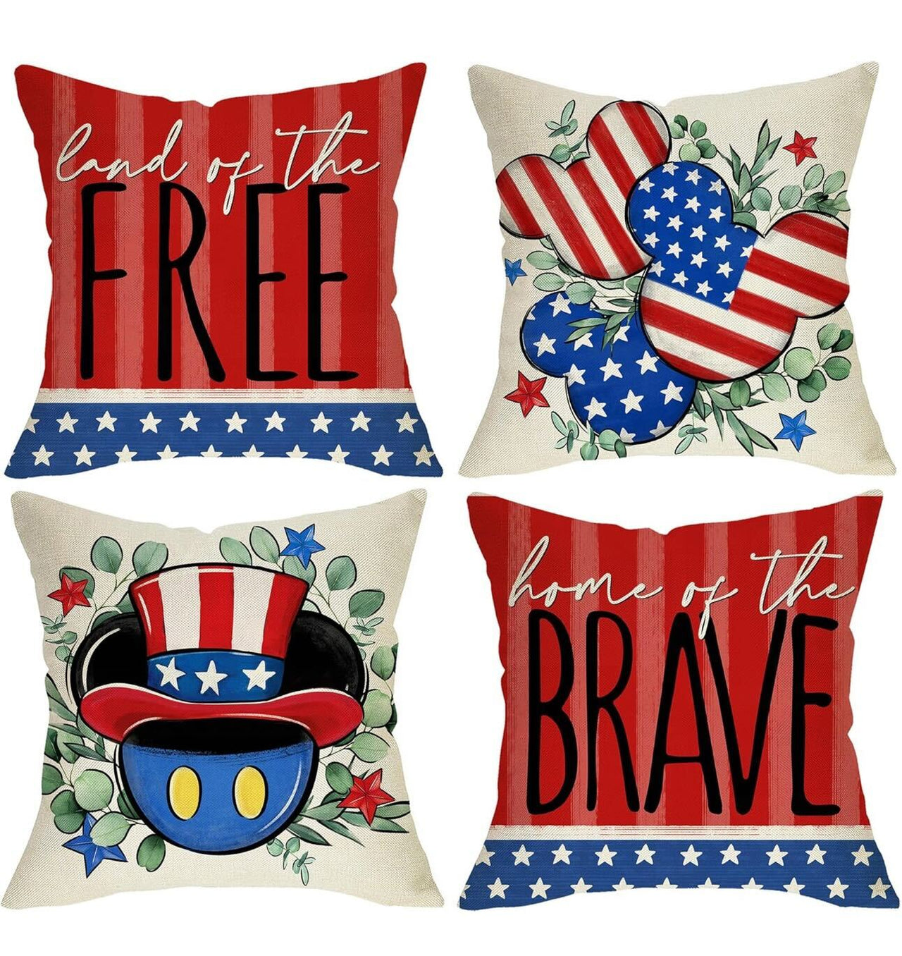 Decorative Patriotic Throw Pillow Cover Set (Pre-Order)
