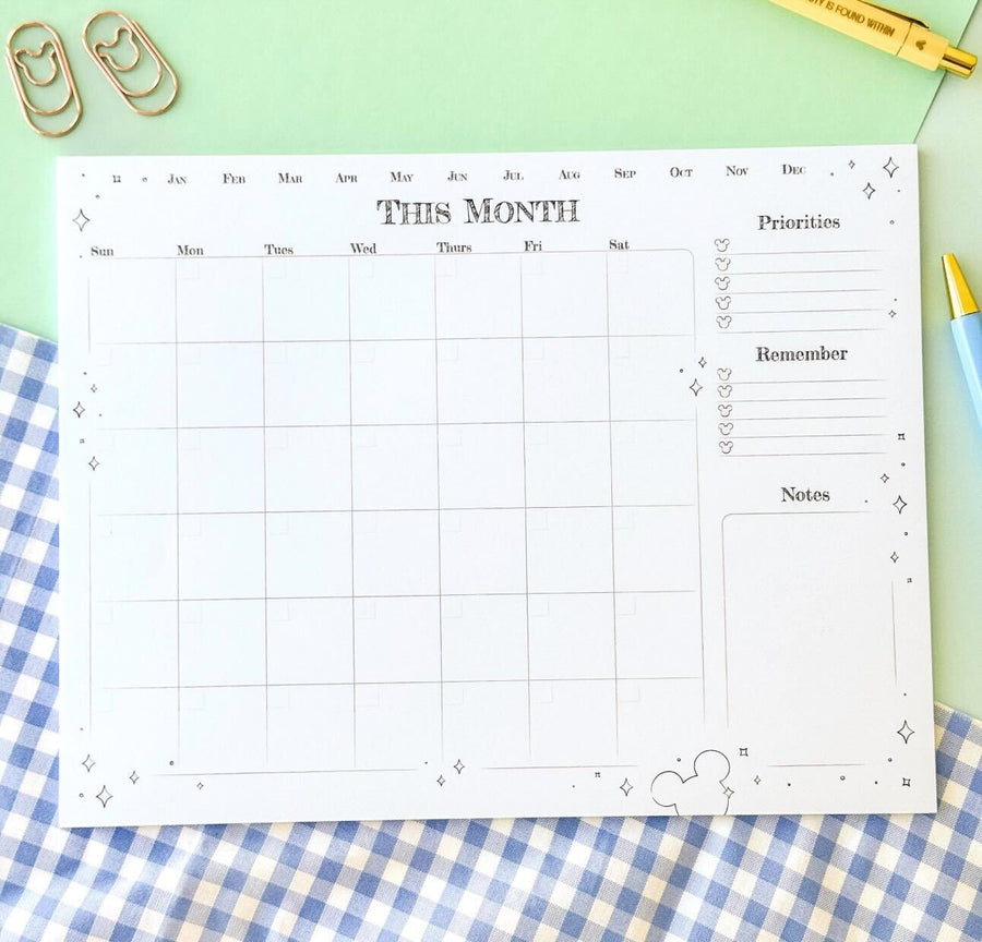 Sketch Undated Monthly Calendar