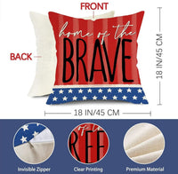 Thumbnail for Decorative Patriotic Throw Pillow Cover Set (Pre-Order)