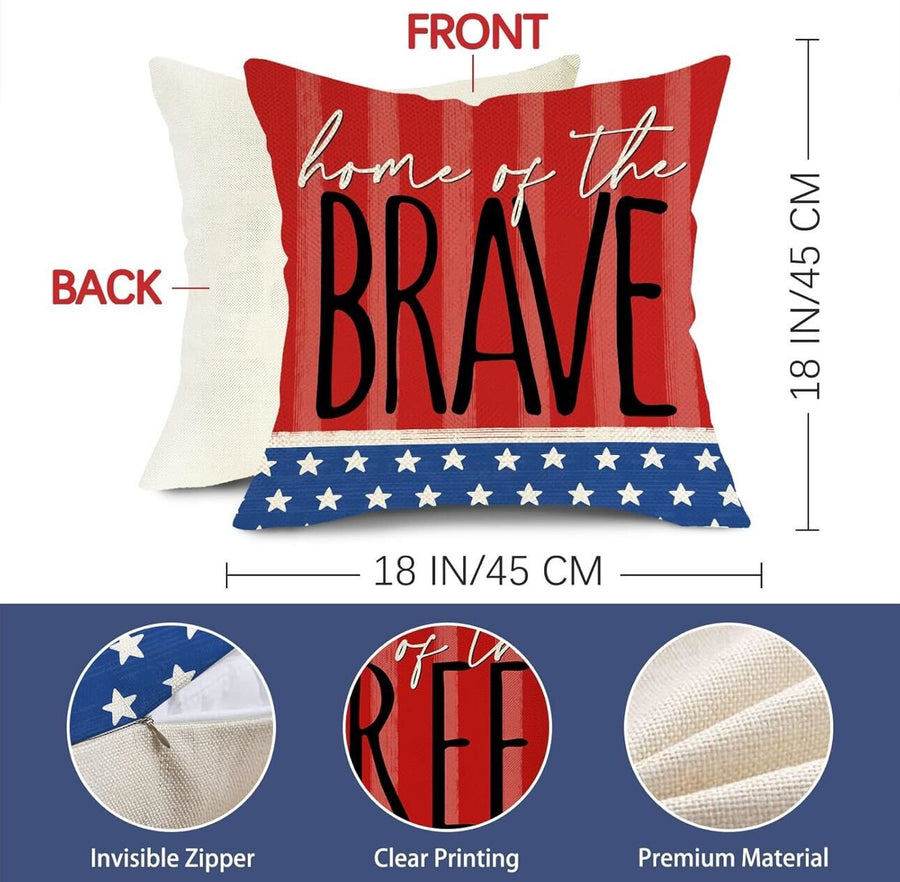 Decorative Patriotic Throw Pillow Cover Set (Pre-Order)