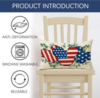 Thumbnail for Patriotic Mouse Rectangle Pillow Cover (Pre-Order)