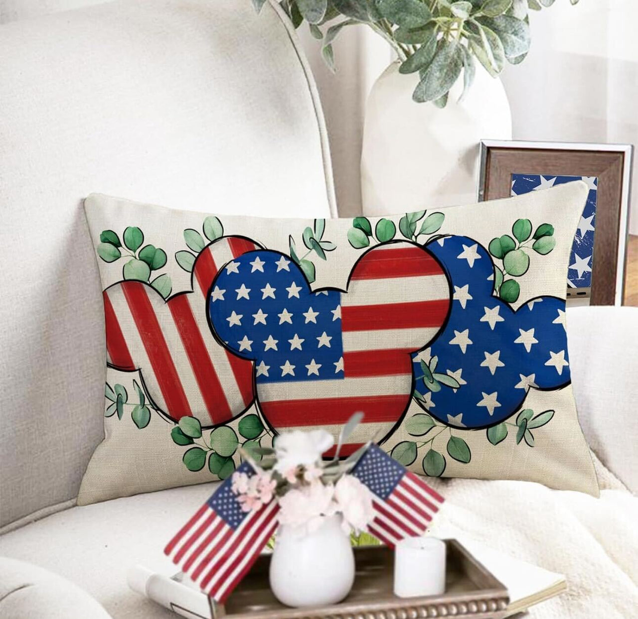 Patriotic Mouse Rectangle Pillow Cover (Pre-Order)