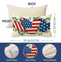Thumbnail for Patriotic Mouse Rectangle Pillow Cover (Pre-Order)