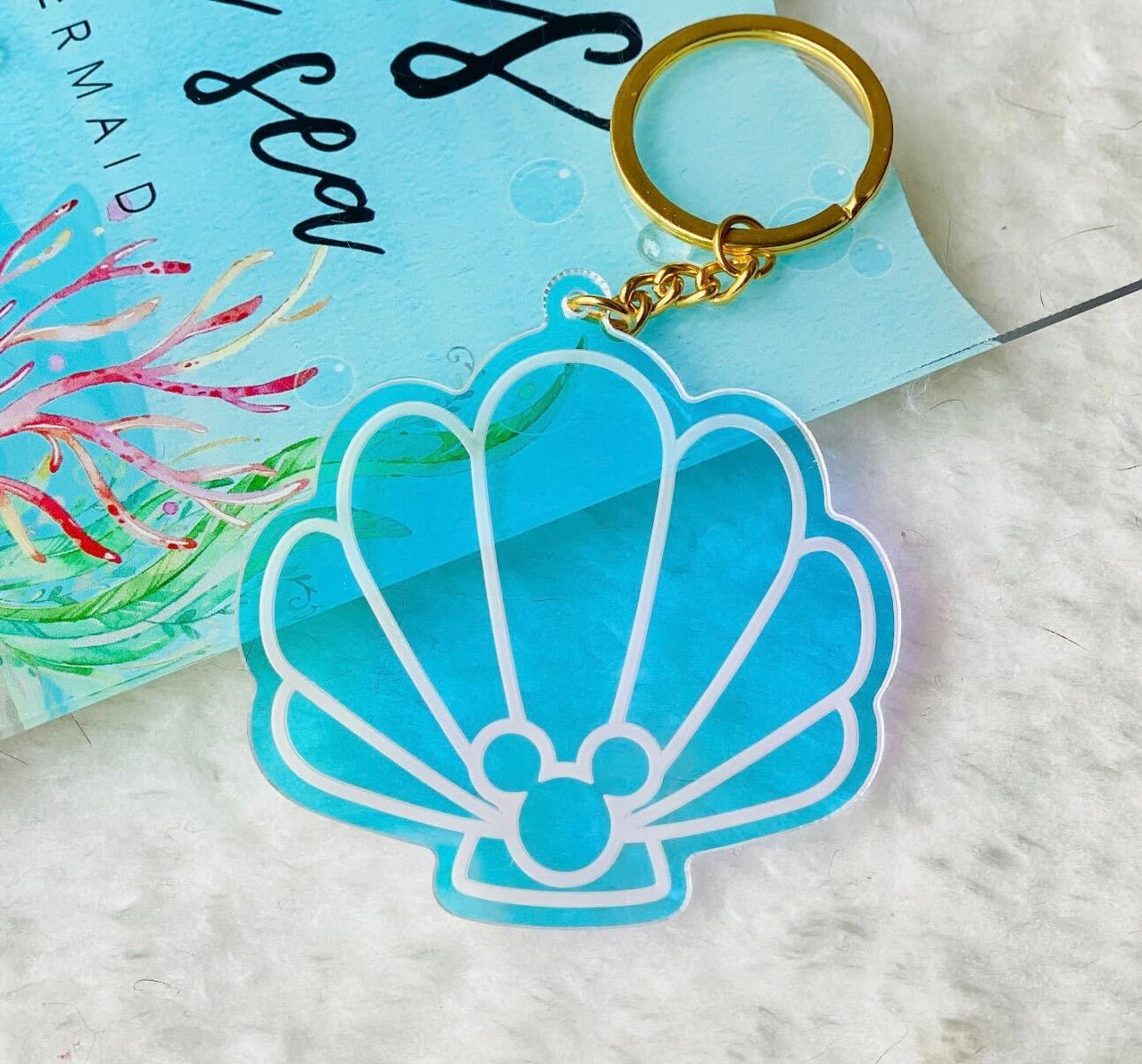 Mermaid Shell Iridescent Acrylic Charm