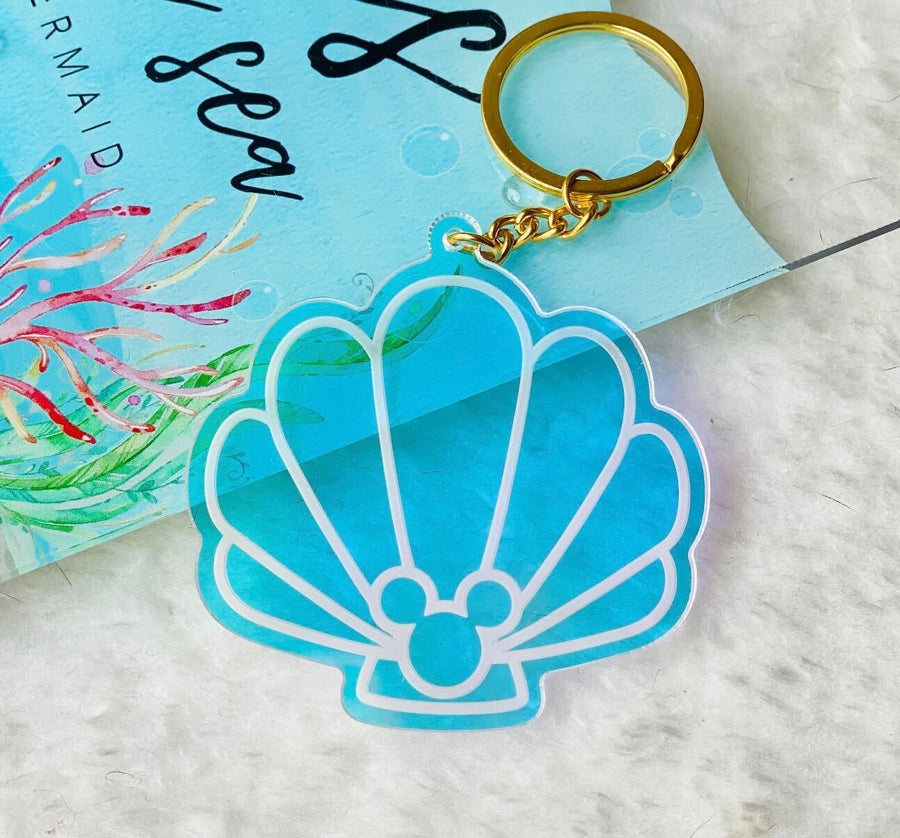 Mermaid Shell Iridescent Acrylic Charm