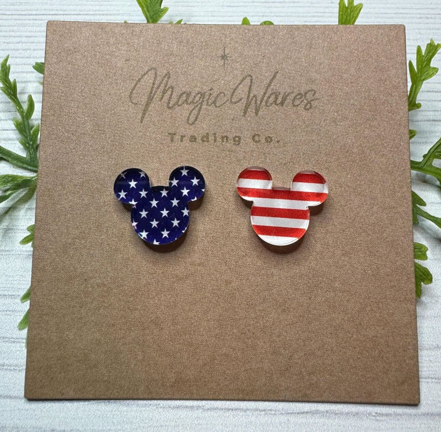 Stud USA Mouse Earrings