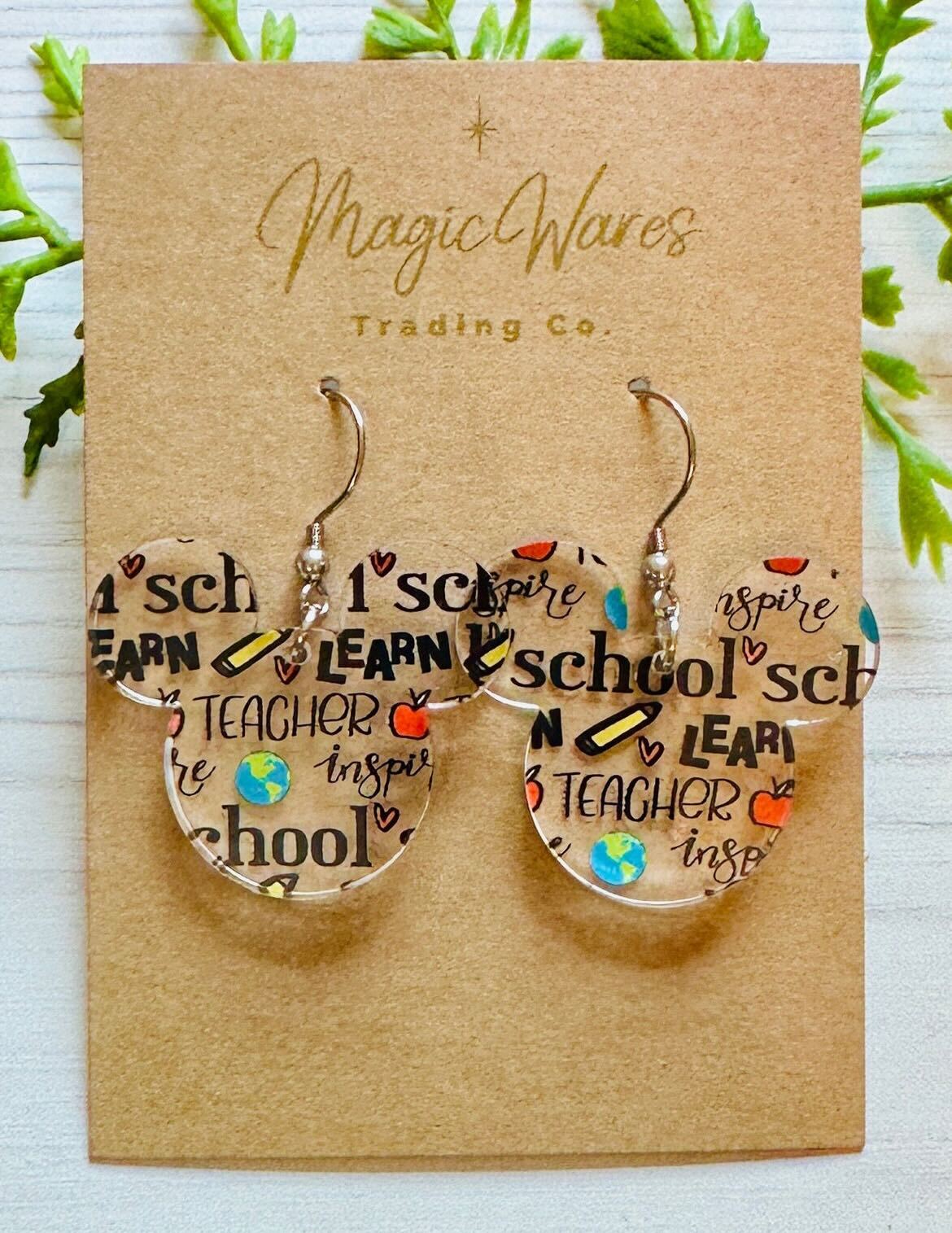 Dangle Teach Love Inspire Earrings