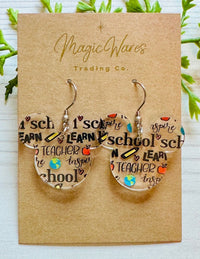 Thumbnail for Dangle Teach Love Inspire Earrings